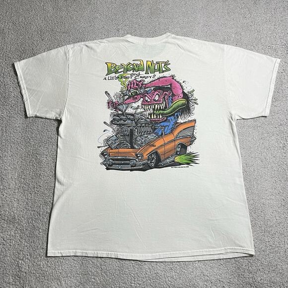 Rat Fink Shirt Mens XL Vintage Ed Roth Hot Rod Chevy Biker Graphic Beyond Nuts - Picture 1 of 16